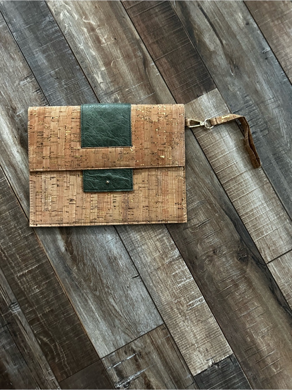 Cork Envelope Wristlet NWOT